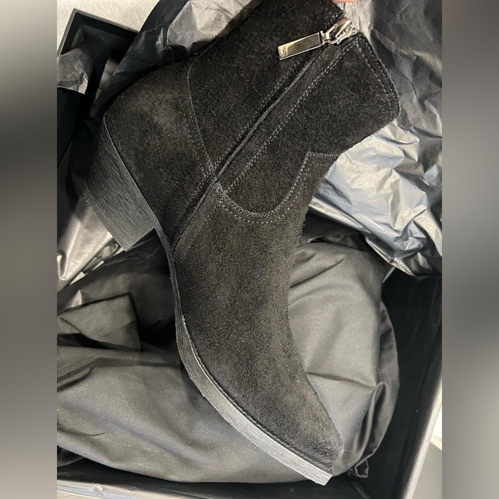 YSL Zipped Boots Cresta Wool Nero